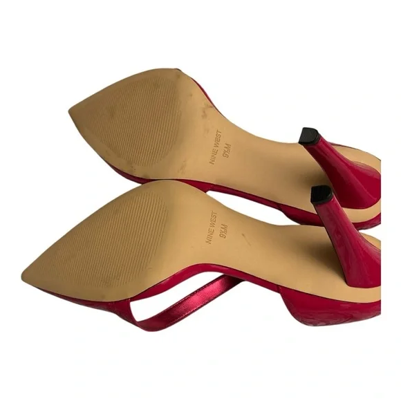 Nine West Women's Hot Pink Stiletto Heels Size 9.5 Sex in the City - Picture 3 of 3